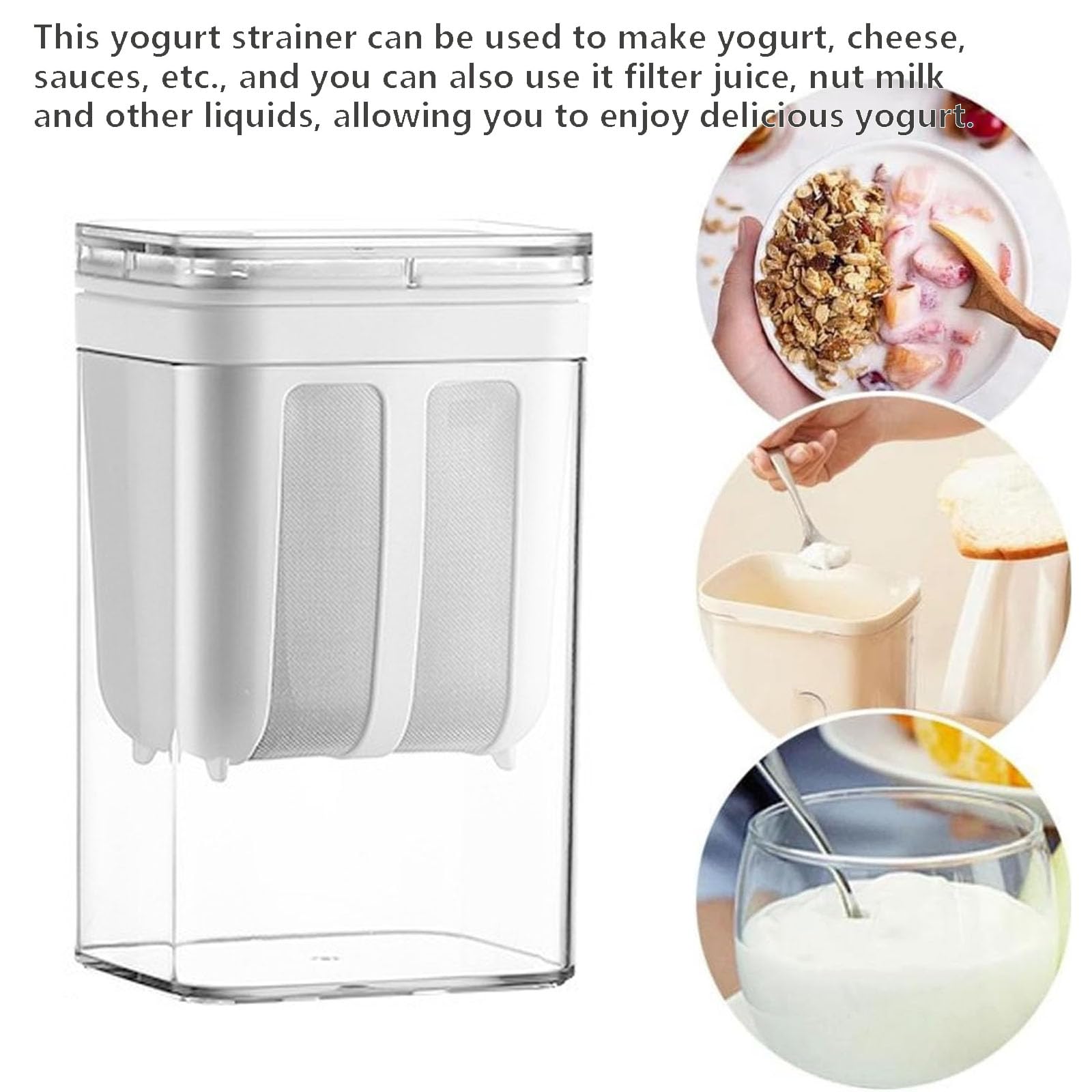 Passoire à Yaourt Grec Avec Filtration Sous Pression Et Maille Fine