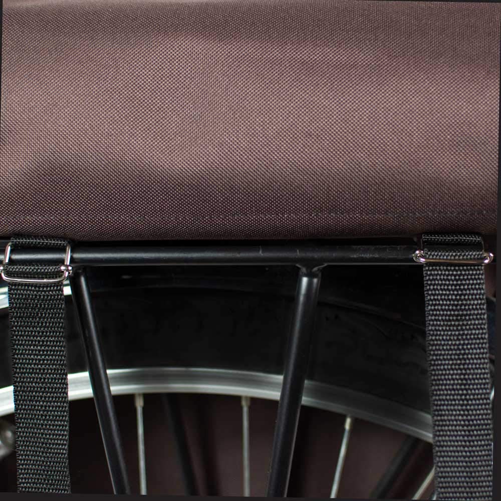 Classic CS - Sacoches Vélo Arrière Doubles pour Porte-Bagages - 26L (2x13L) Résistantes à l'eau, Couvercle Diagonal, Base Renforcée, Bandes Réfléchissantes (Marguerites Roses)