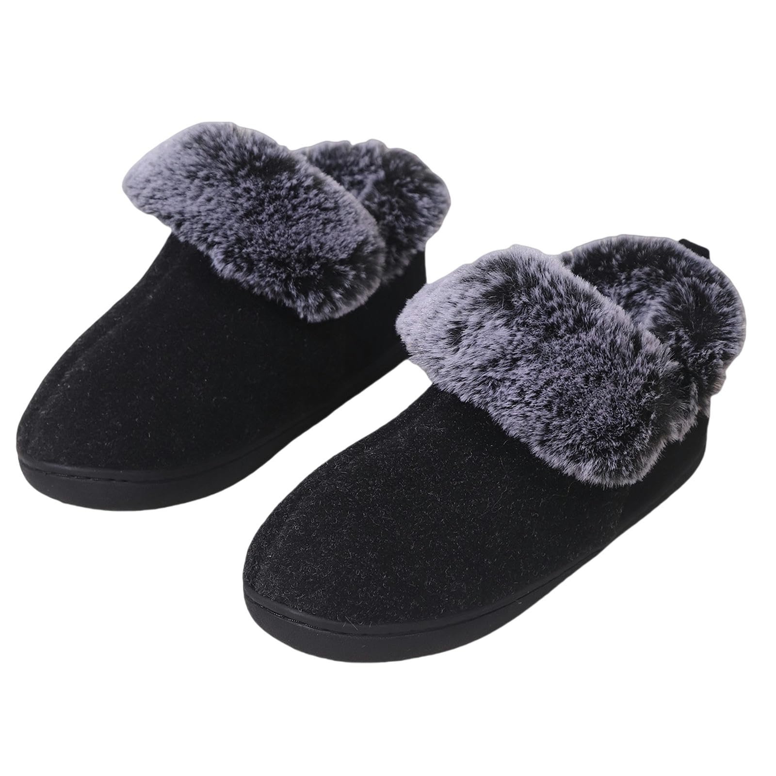 Pantofole Pantofors Morbido Peluche Peluche Accogliente Scarpe da Punta Aperta di Piedi da Casa Interno Slip Comodo Comodo Traspirato-claret-38-39