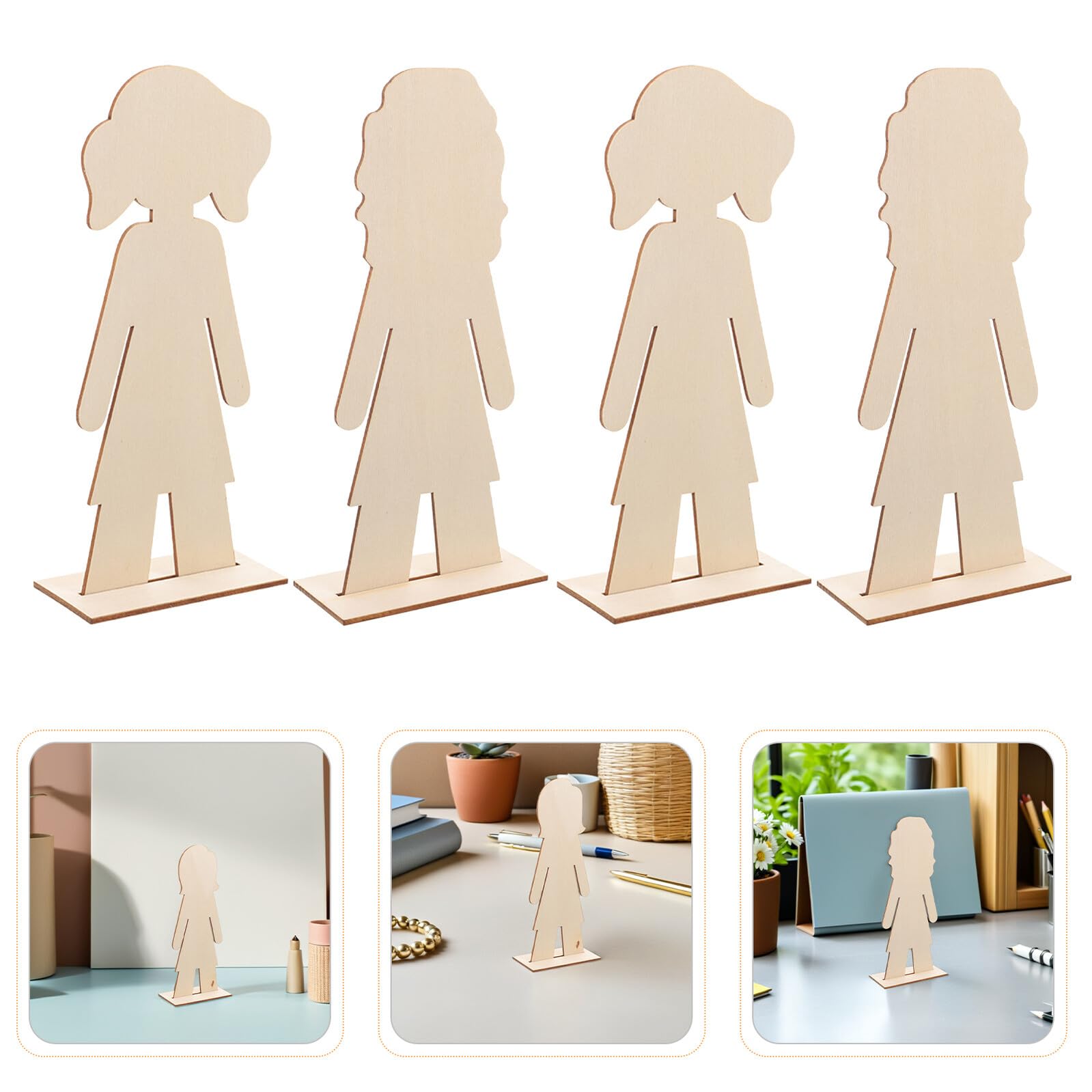 Recortes de Madera Forma de Personas para Manualidades 40piezas
