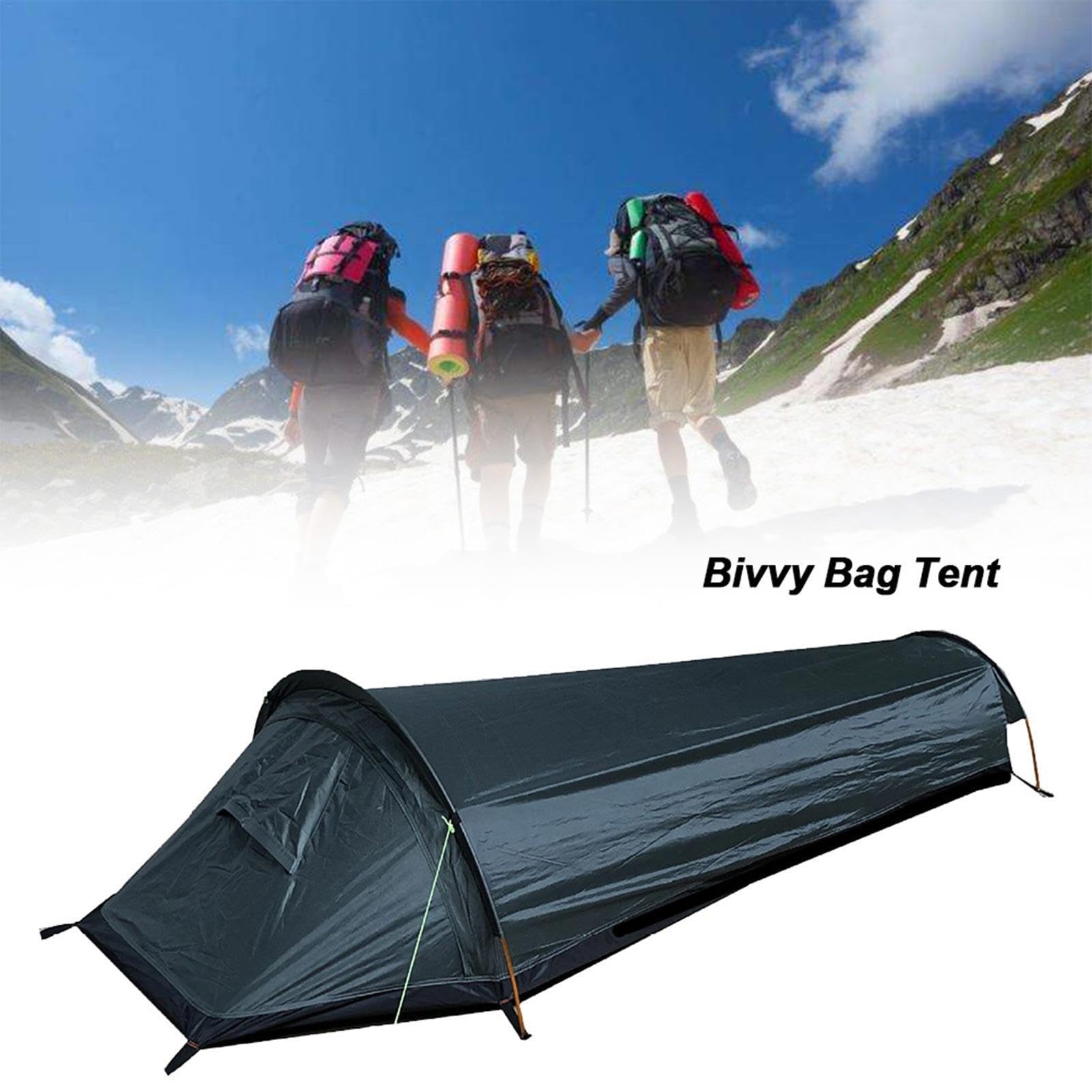Schlafzelt – Tragbares Bivy-Zelt, wasserdichter Rucksack, Campingzelt, ultraleichtes Einzelpersonen-Campingzelt, Oxford-Stoffschlafsack zum Wandern, Bergsteigen, Rucksackreisen, 50 x 90 x 220 cm | Wasserdichte Outdoor-Überlebensausrüstung für Camp Wandern