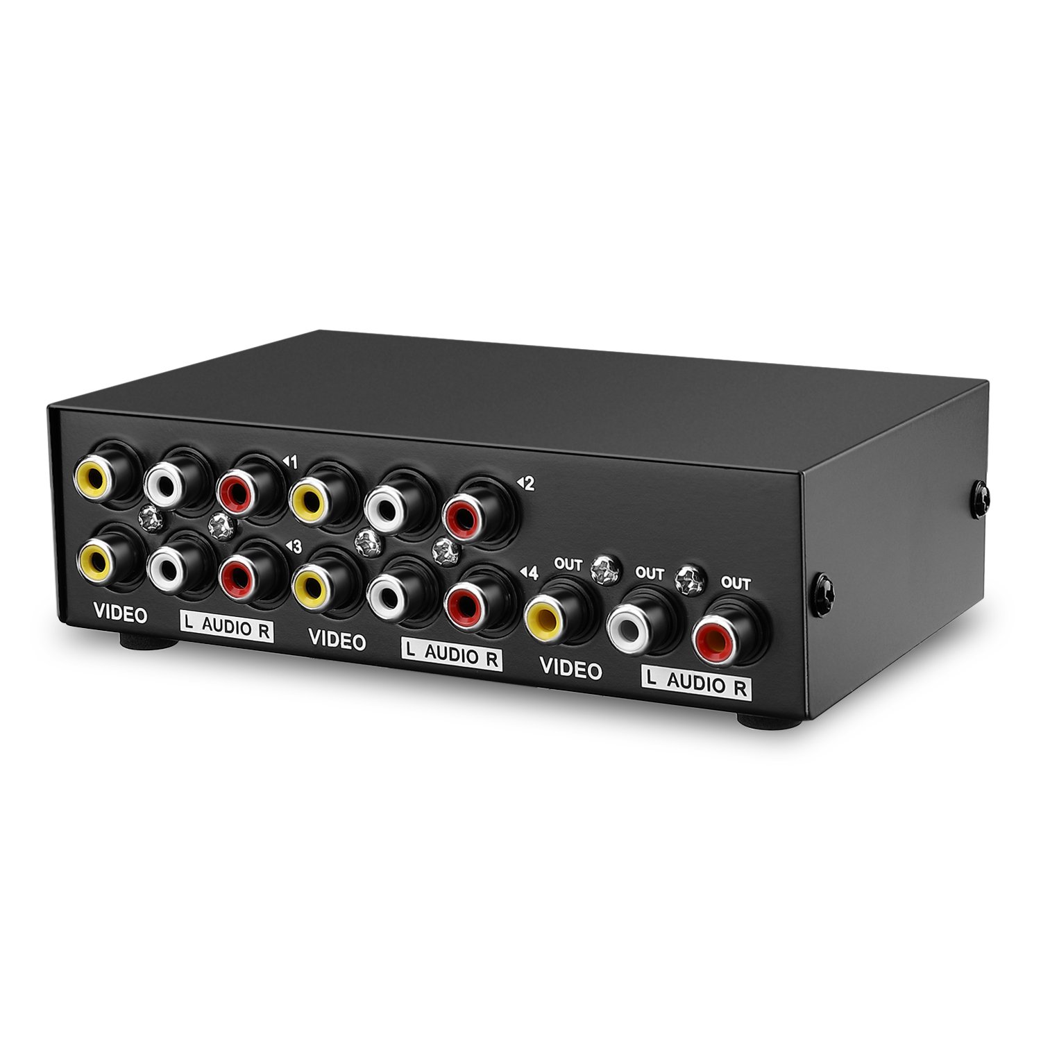 TNP AV Switch Box Switcher Selector (4 Input 1 Output) 4 Way Port