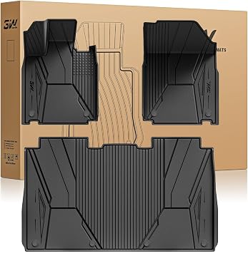 3W フロアマット Tesla Cybertrack 2024 2025、TPE 全天候型 カスタムフィット フロアライナー 1列目と2列目 フルセット カーライナー 犬 ペットフレンドリー 防水 滑り止め お手入れ簡単 カーアクセサリー