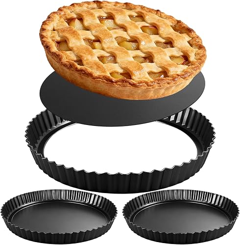 Best for larger tarts and deep fillings: 10-Inch Removable-Bottom Tart Pans (2-Pack)