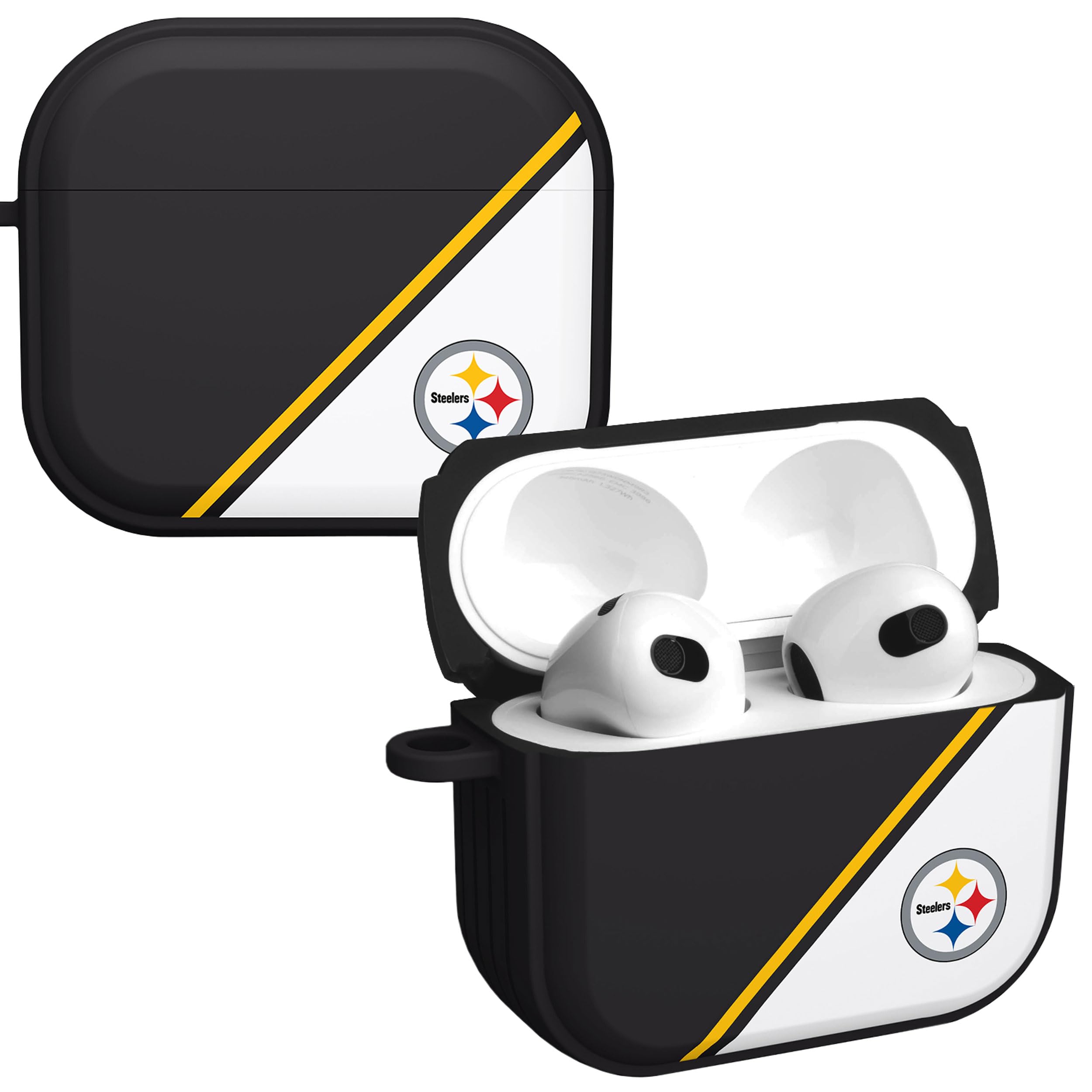 Game Time Pittsburgh Steelers HDX Champion Series Case Cover Compatible with Apple AirPods Gen 3