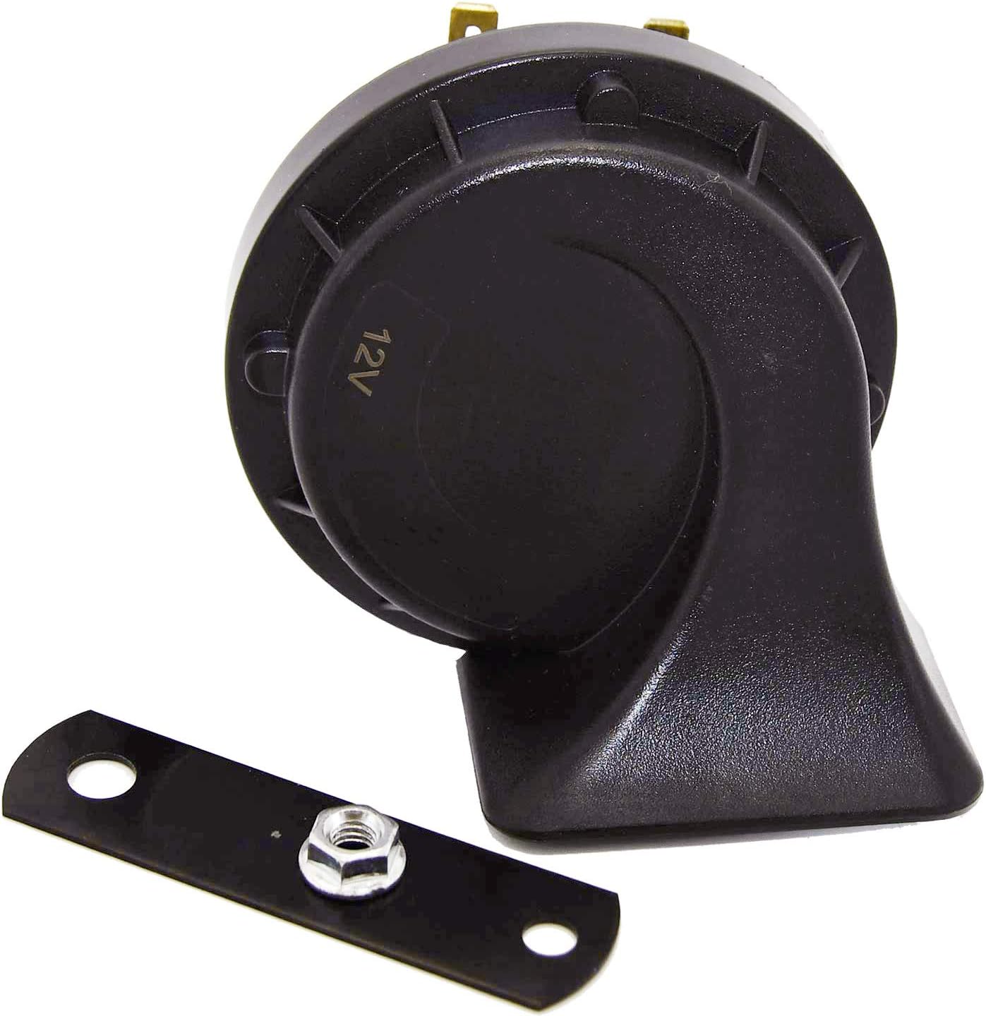 DL168-A 410Hz Loud One Car Hron 12 Volt High Tone Horn Electric Horn for Golf Truck Car Motorcycle Etc. (Black High)