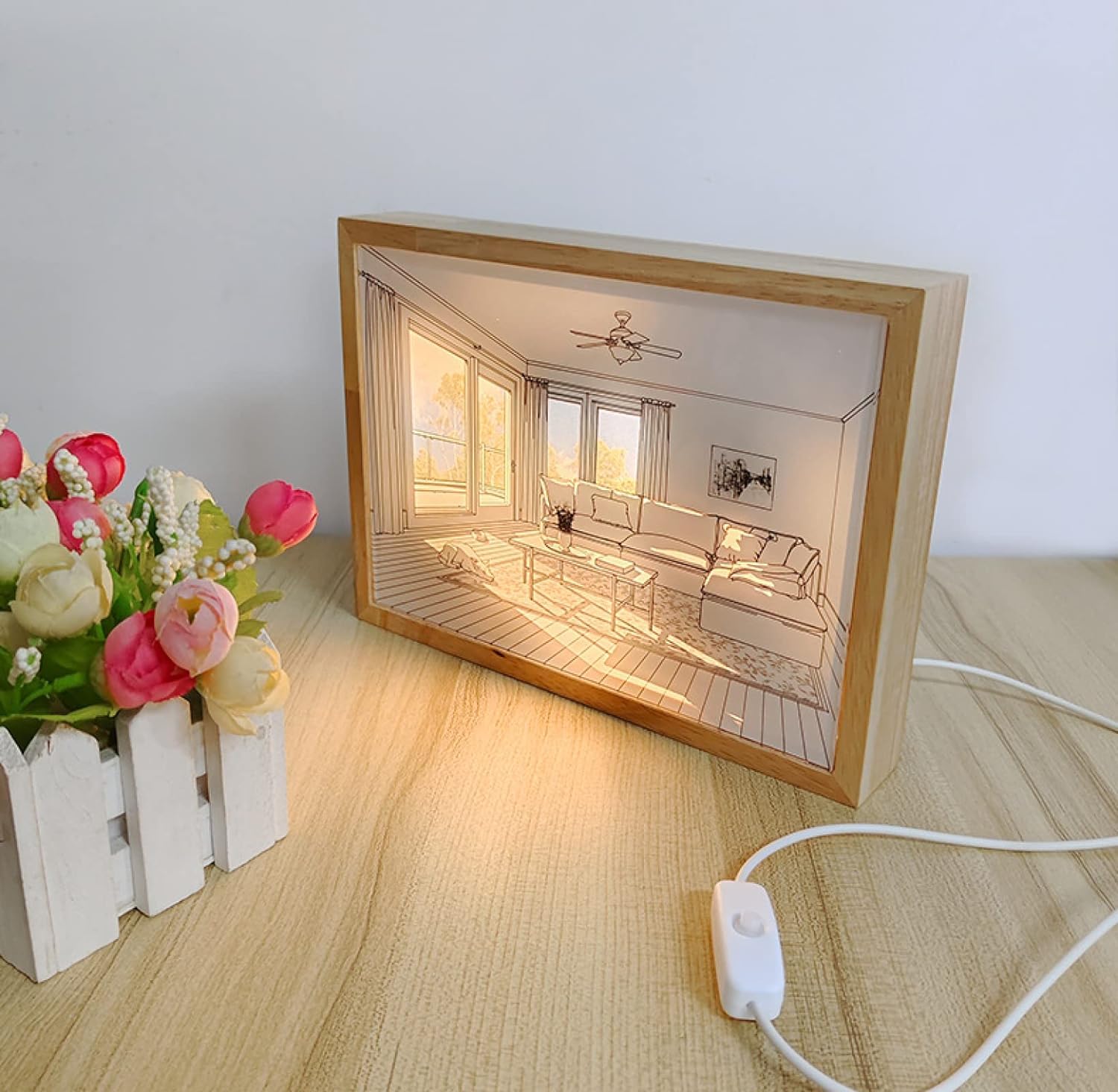 Amazon.co.jp: LED 発光画装飾 アートワークに木製フォト Amazon.co.jp: LED 発光画装飾 アートワークに木製フォト