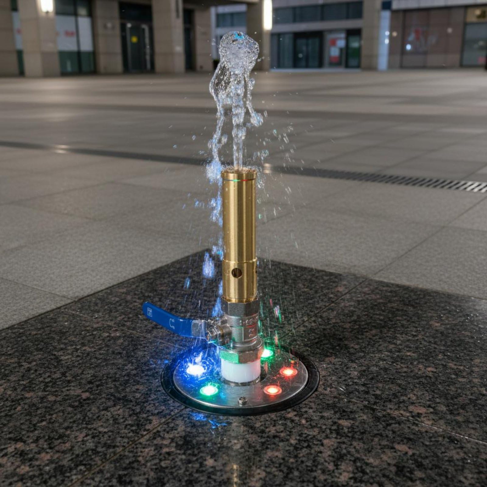 predolo Boquilla de Fuente de Latón Compatible con Luz LED Boquilla de Fuente de Burbujas Efecto Burbujeante para Paisajistas, Estanque, Paisajismo Acuático, Válvula PE Copr 1IN