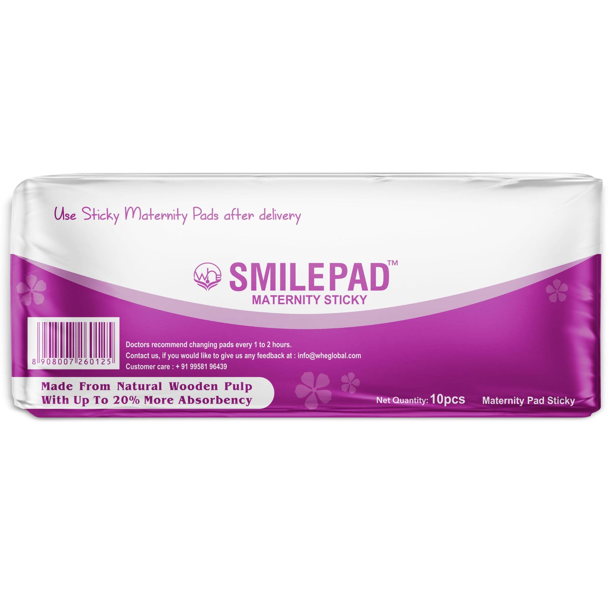 Smilepad Sticky Maternity Pads for Women Post Pregnancy, Up to 100% Rash Free, Pack of 10 Delivery Pads - Perfect for Heavy Postpartum Bleeding, Active Moms, C-Section Recovery, Sensitive Skin (B08SPX3TVR) Amazon Price History, Amazon Price Tracker