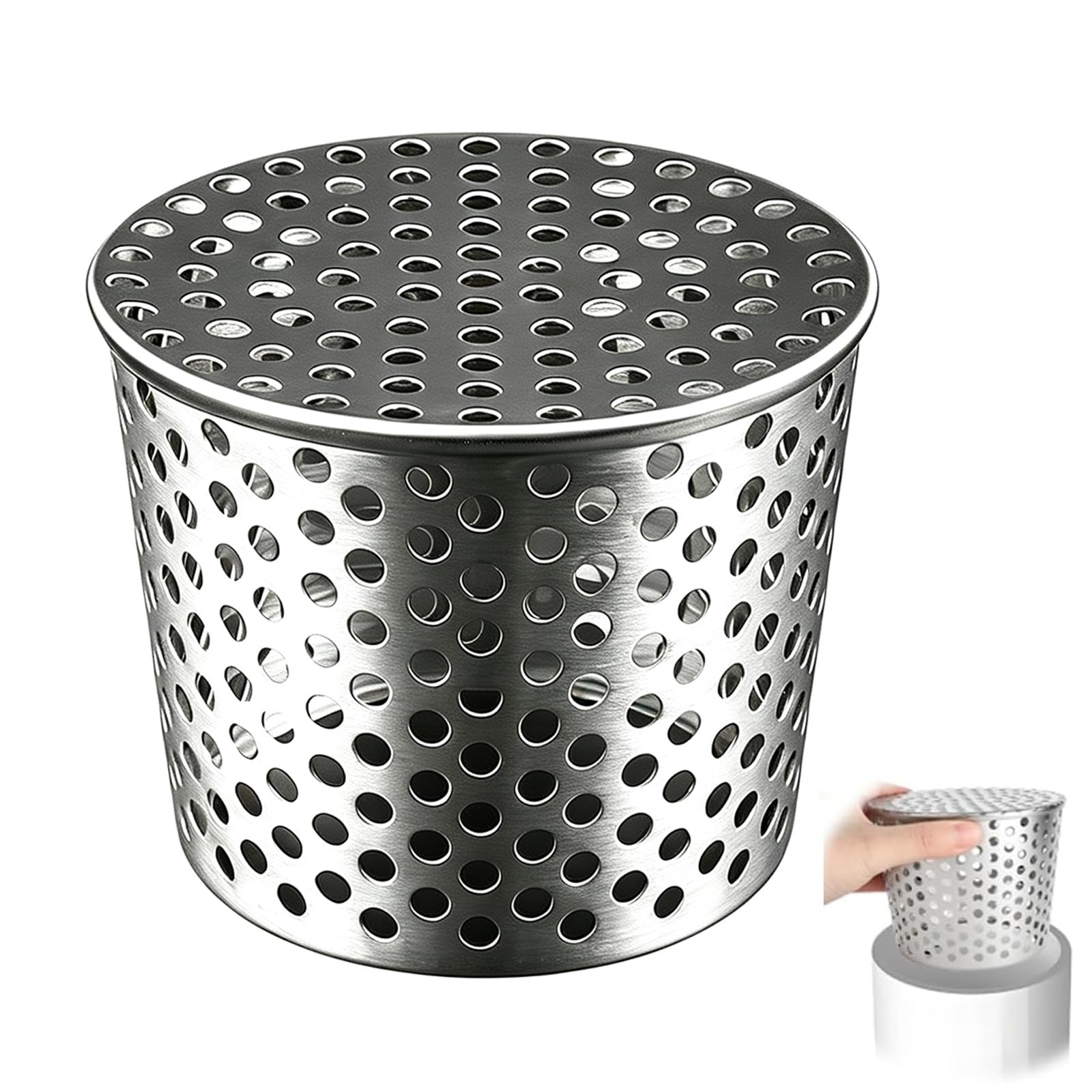 Downpipe Leaf Guard Gutter Mesh Drain Cover Mesh, Stainless Steel Gutter Guard Filter Strainer, Metal Downspout Guards, Mesh Screen Roof Vent Cover, Cover for Downspout 3.54-4.33" (90-110)