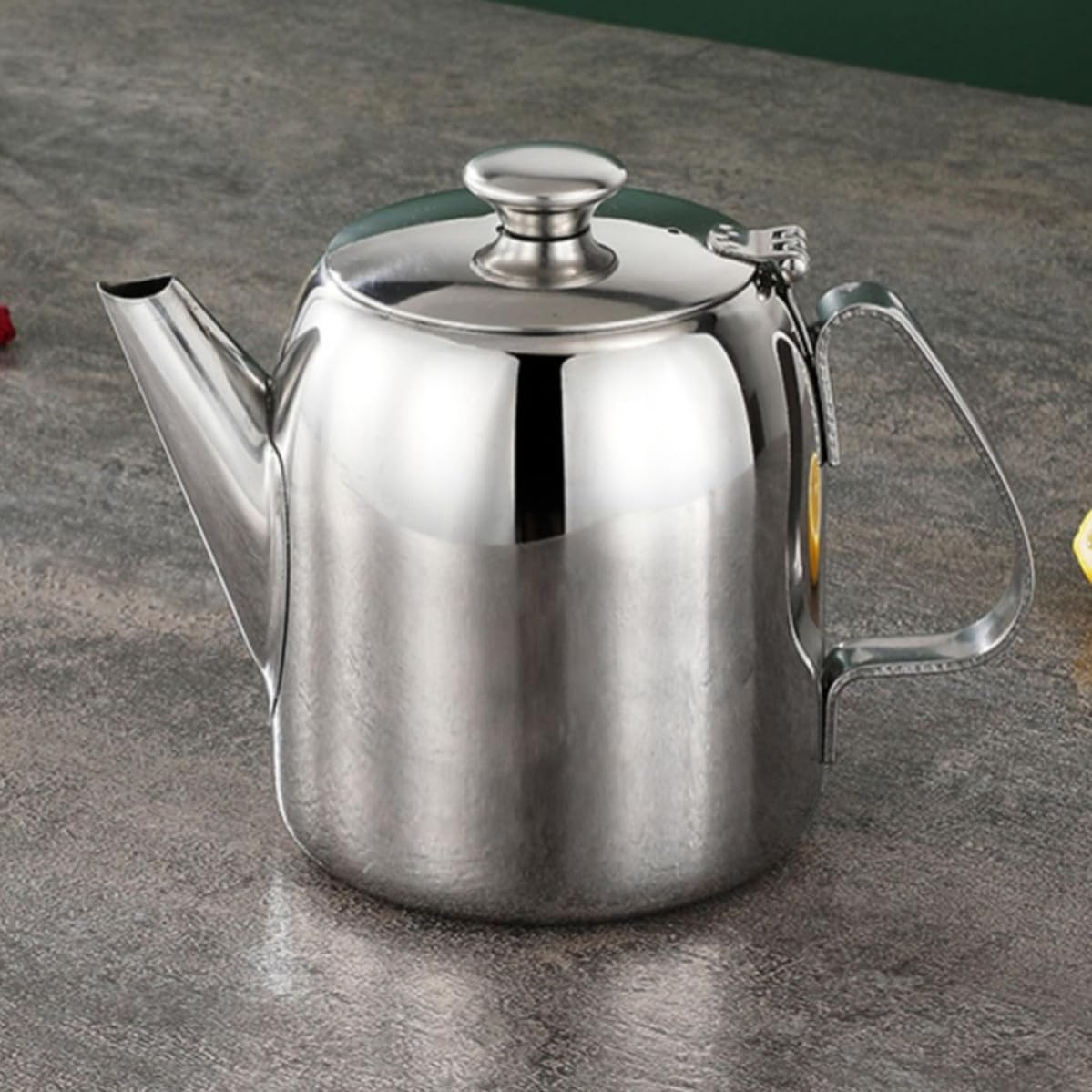 INOOMP Tetera Diseño Clásico de Acero Inoxidable para Cocina Capacidad de 1800ml y Asa Resistente, Adecuado Hogar y Suministros Salón de Té