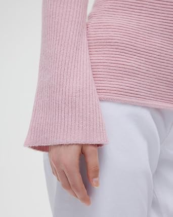 OMKAGI Off The Shoulder Fall Sweaters for Women Trendy Slim Fit Ribbed Knit Long Sleeve Top