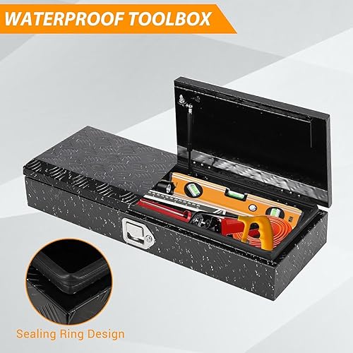 Miniatura 4 de Caja de herramientas de aluminio para camión, caja de almacenamiento para el lugar de trabajo, caja de herramientas, gabinete de caja de