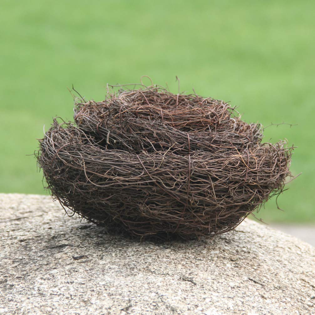 COM-FOUR® 2x decoratief vogelnest met eieren, levensecht