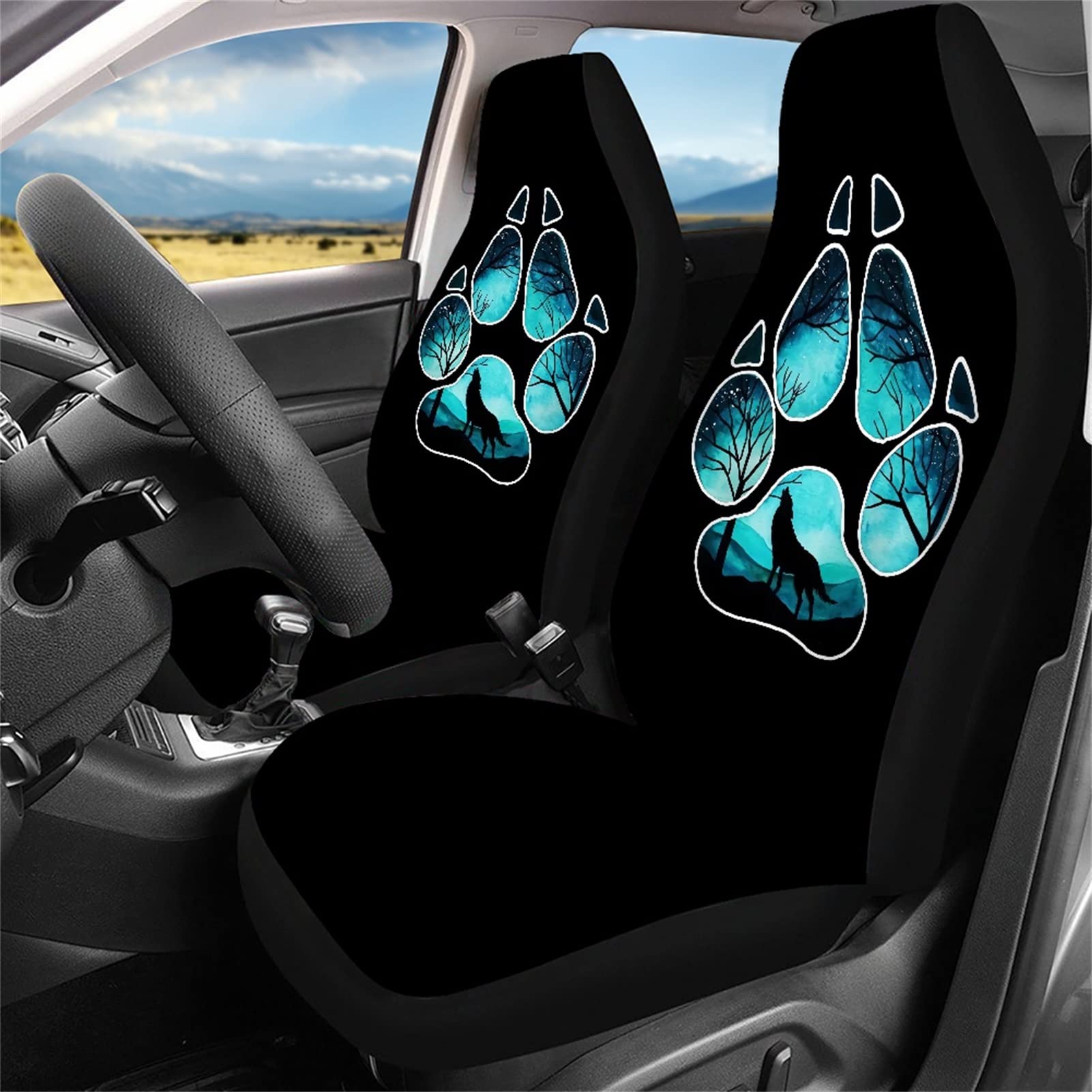 Autositzbezüge, vollständiges Set, Vordersitzbezug + Rücksitzbezug, vollständiger Sitzbezug für Auto, LKW, SUV, Lieferwagen, Limousine, Blau