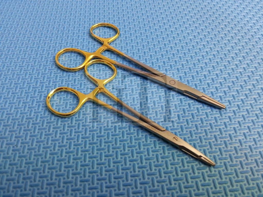 2 T/C OLSEN HEGAR NEEDLE HOLDER 4.5" + 5.5" WITH TUNGSTEN CARBIDE INSERTS O.R PREMIUM GRADE(HTI BRAND)