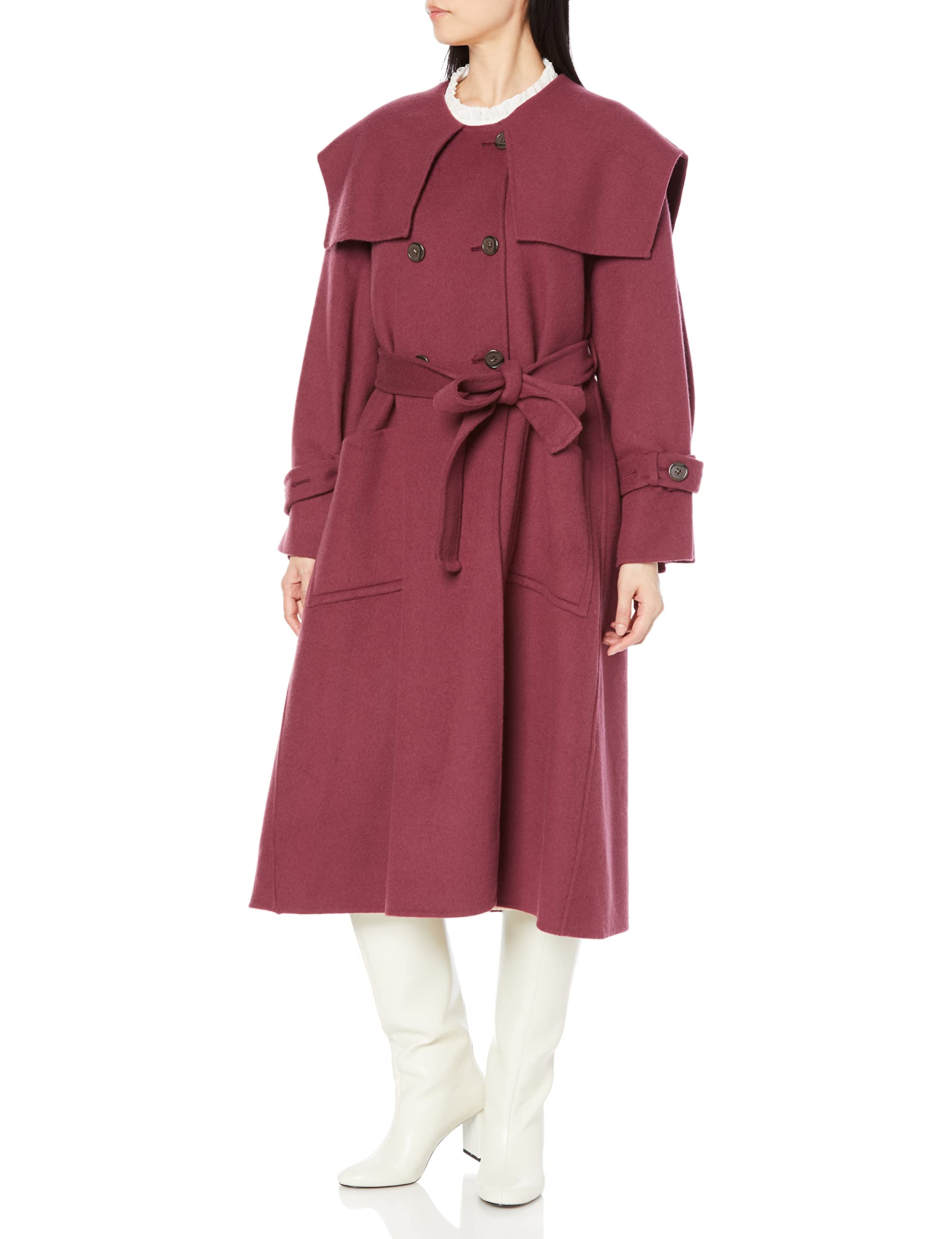 SNIDEL ビックカラーリバーコート　トレンチコート　マキシ丈　L相当　羊毛 SNIDEL（スナイデル）の「【WEB限定サイズあり】ビッグカラーリバー