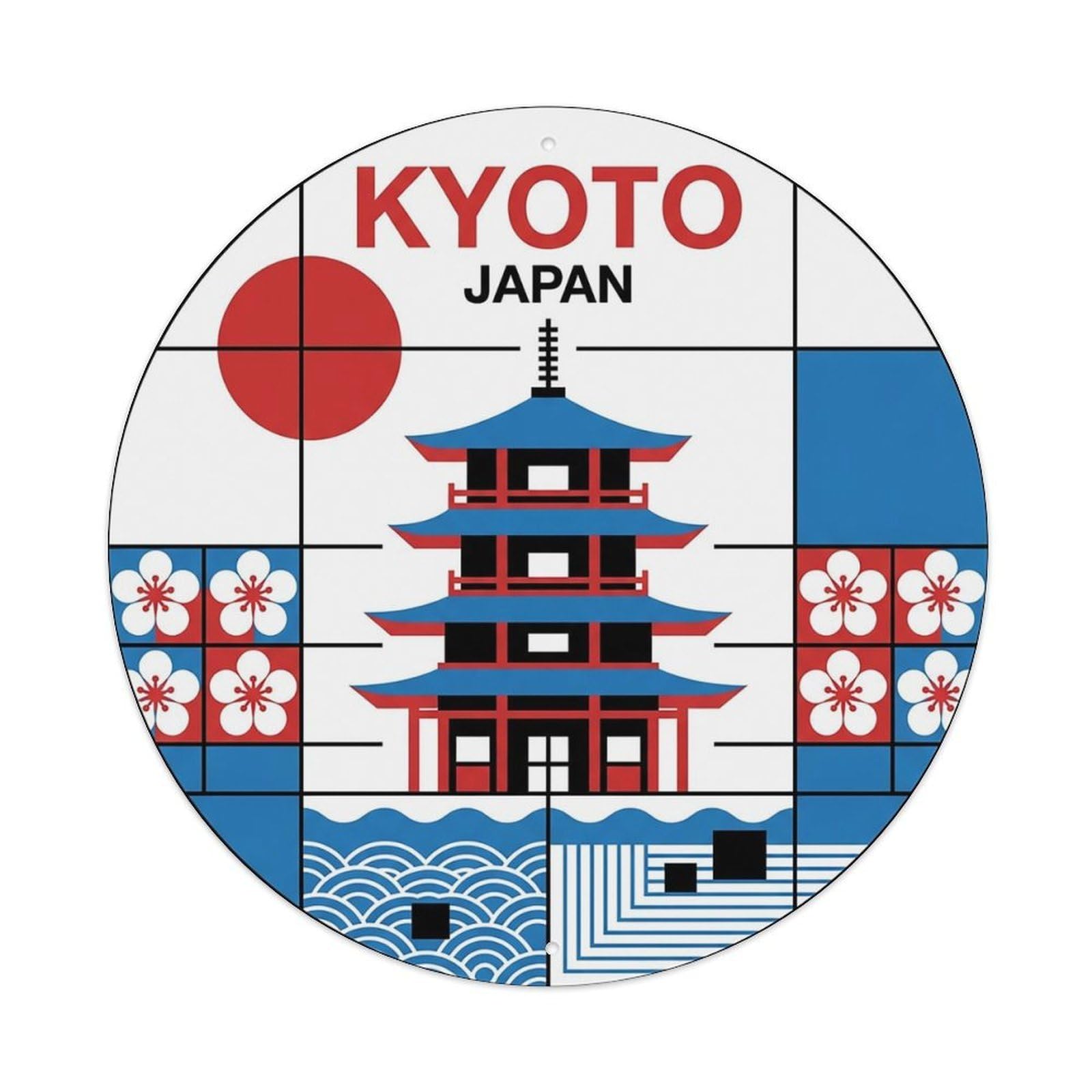 Vintage Travel Kyoto Japan Harmony Metal Tin Sign