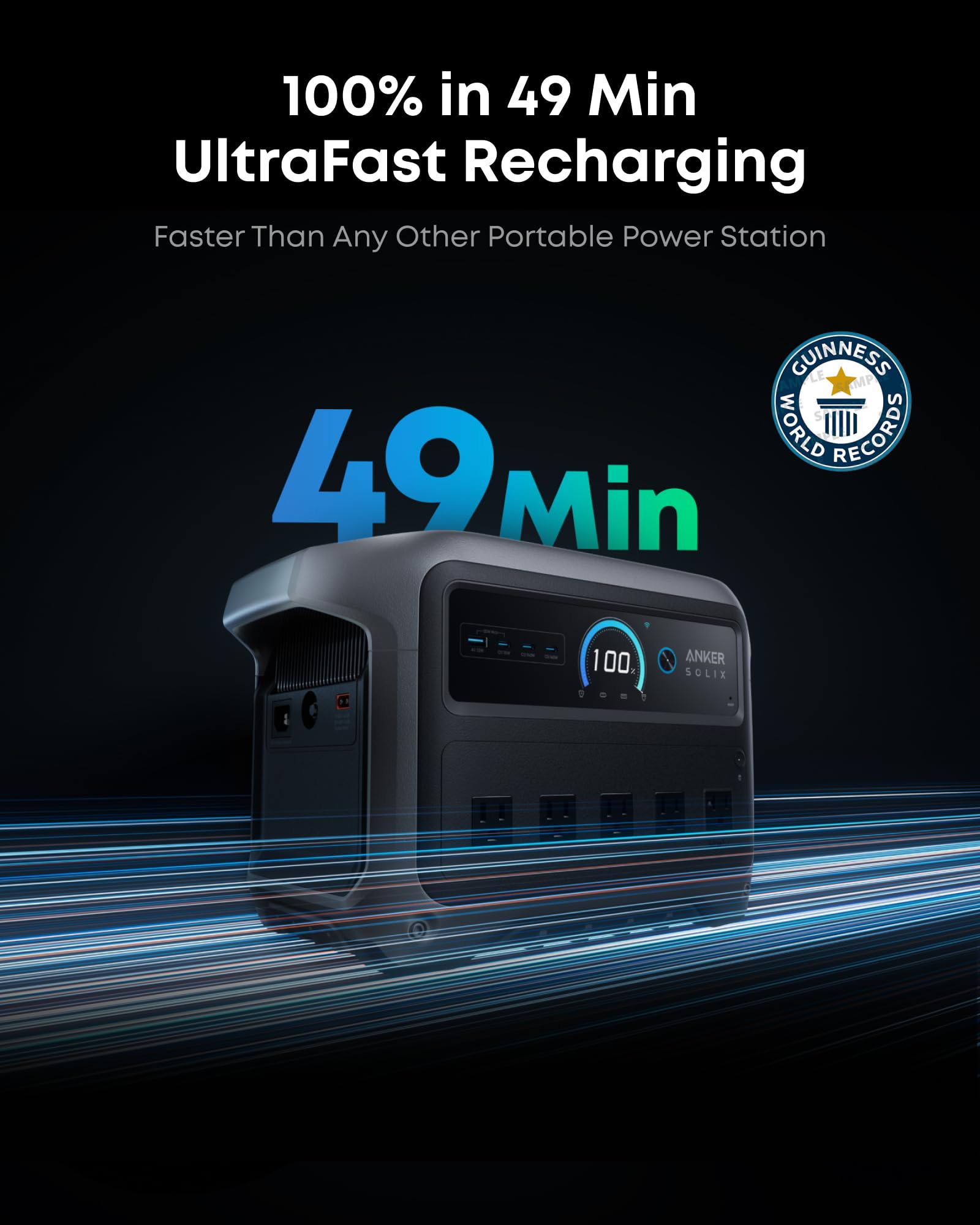 Anker SOLIX Anker SOLIX C1000 Gen 2 Portable Power Station, 2,000W (Peak 3,000W) Solar Generator, Full Charge in 49 Min, 1,024Wh LiFePO4 Battery for Home Backup, Power Outages, RV, Tailgating and Off‑Grid Living in use