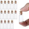 15 Pack Small Glass Bottles with Cork, 2 ml Tiny Glass Jars with Lids - Mini Glass Bottles for DIY Crafts, Wedding, Halloween, Christmas Decoration