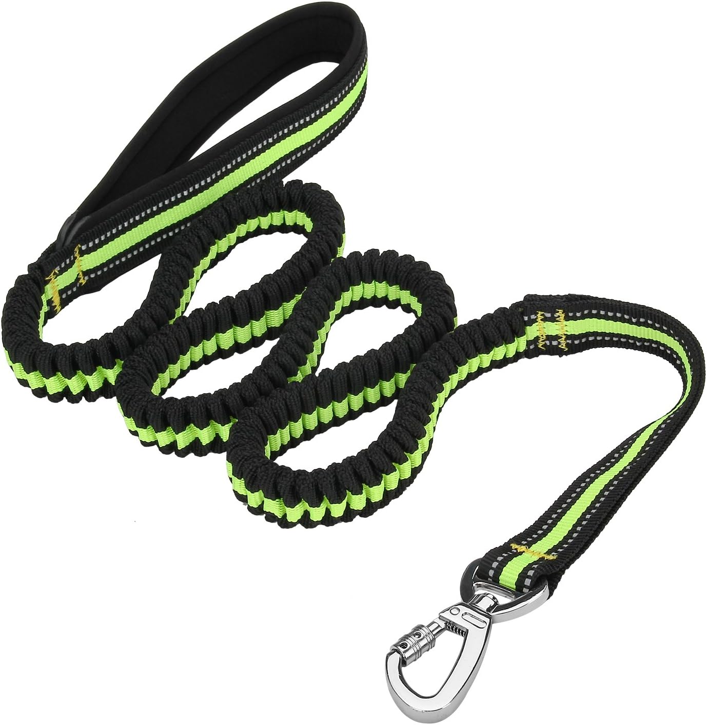 Dog Leash, Itery Reflective Training Bungee Leash Elastic Dog Pet Lead Leash with Control Handle (Green)