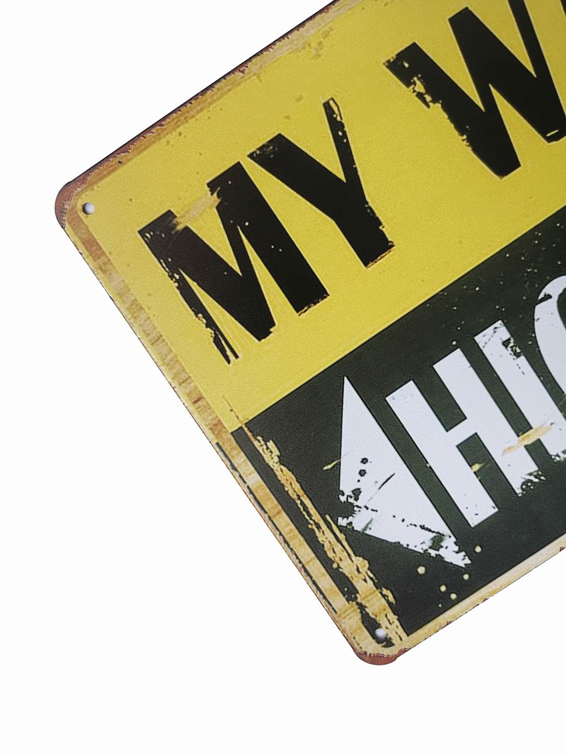 ERLOOD My Way Highway Vintage Retro Metal Tin Sign Decor Art Garage Shop Bar Living Room Wall Sticker 8 x 12