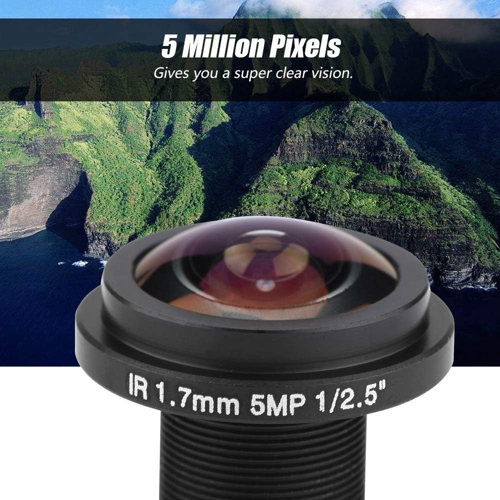 M12 Obiettivo Panoramico Grandangolare 5Mp HD Fisheye Security Camera Lens 1.7mm Focale 185°CCTV