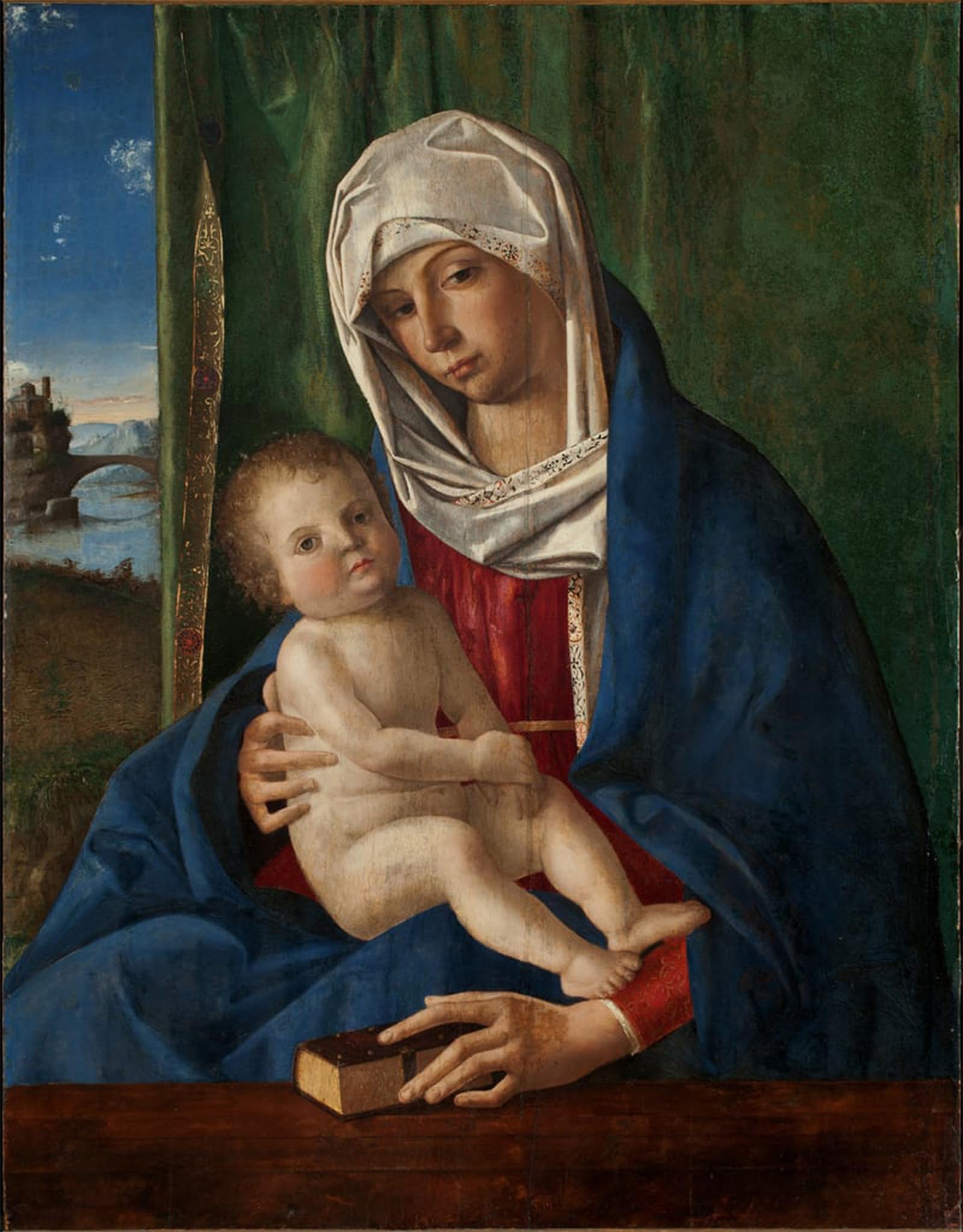SERENDIPITP Abstract Painting Mural Print Picture Wall Decor Painting the Virgin and Child by famous artist Vintage Wall Artwork for Home Decor 60x90cm
