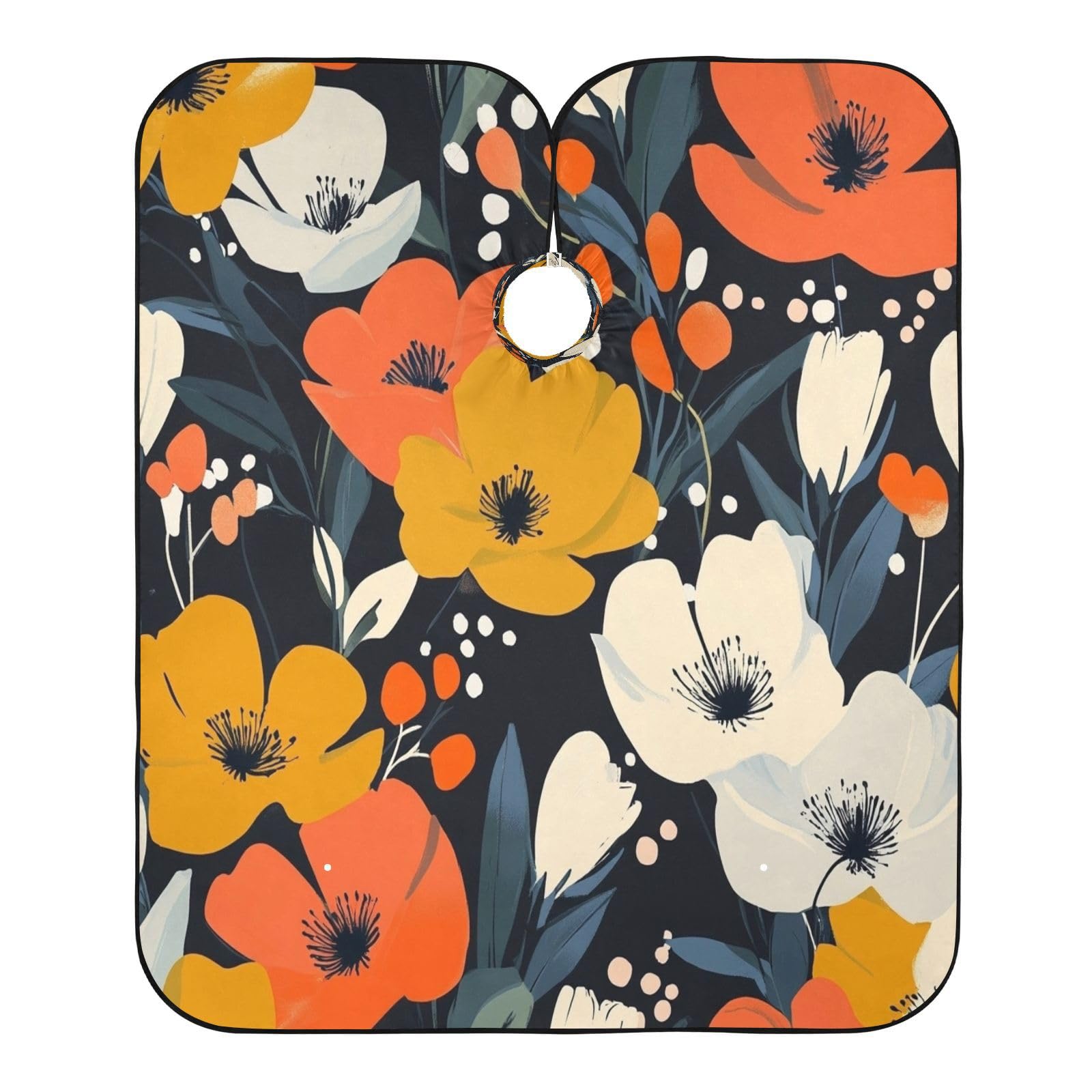 Kigai Hair Cutting Cape for Men & Women Colorful Flowers Waterproof Barber Cape Professional Hairdressing Salon Styling Cape with Adjustable Closure Snap