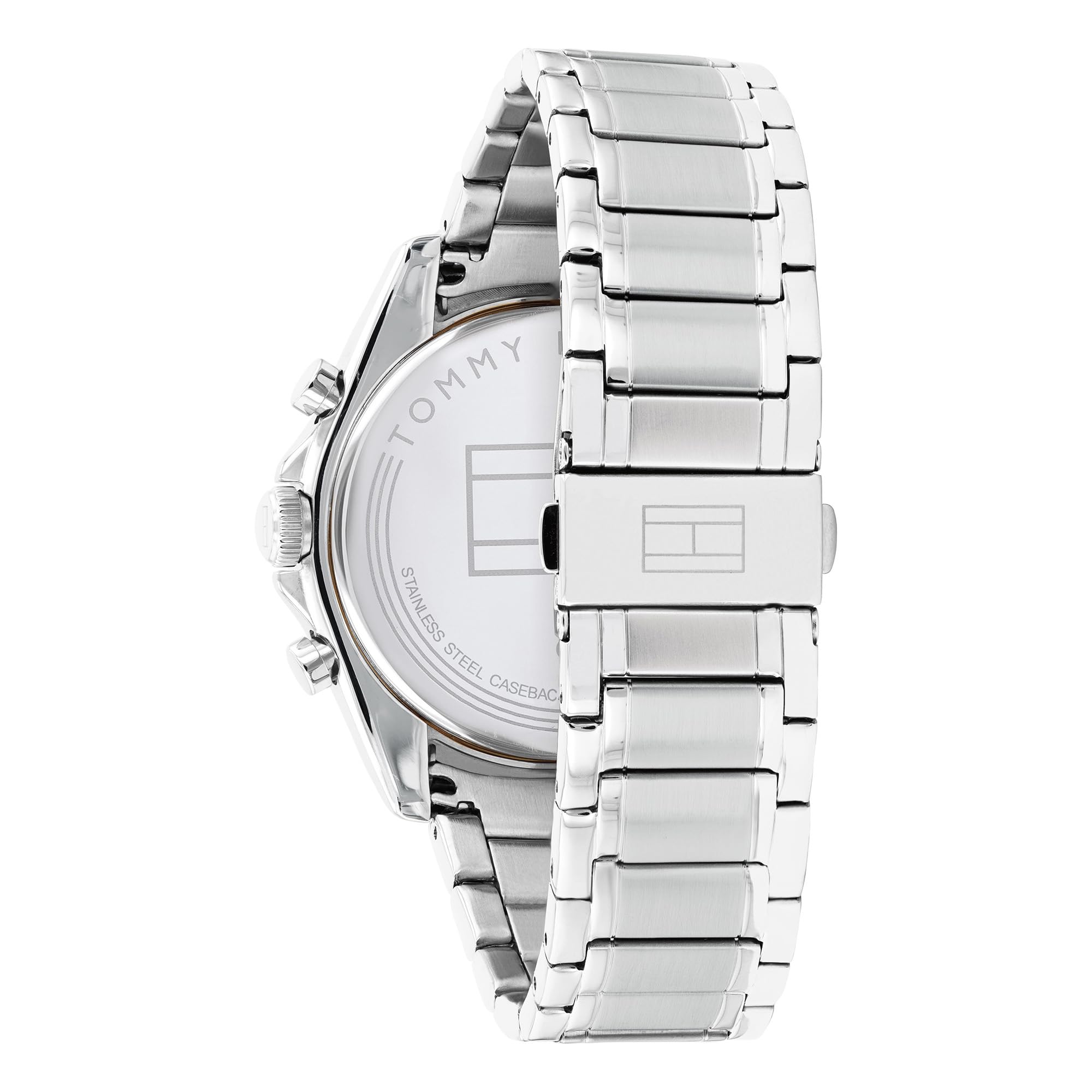 Tommy Hilfiger Multi Zifferblatt Quarz Uhr für Herren mit Edelstahl-und Lederarmband