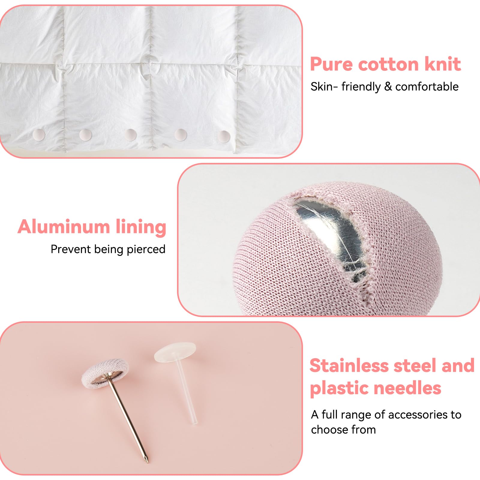 lahnao Mushroom Duvet Clips,16 PCS Duvet Cover Holding Clips,Grey Non-Slip Quilt Fixing Clips,Round Comforter Clips with Box for Blanket Bed Sheet Curtain Socks Mattress - Image 4