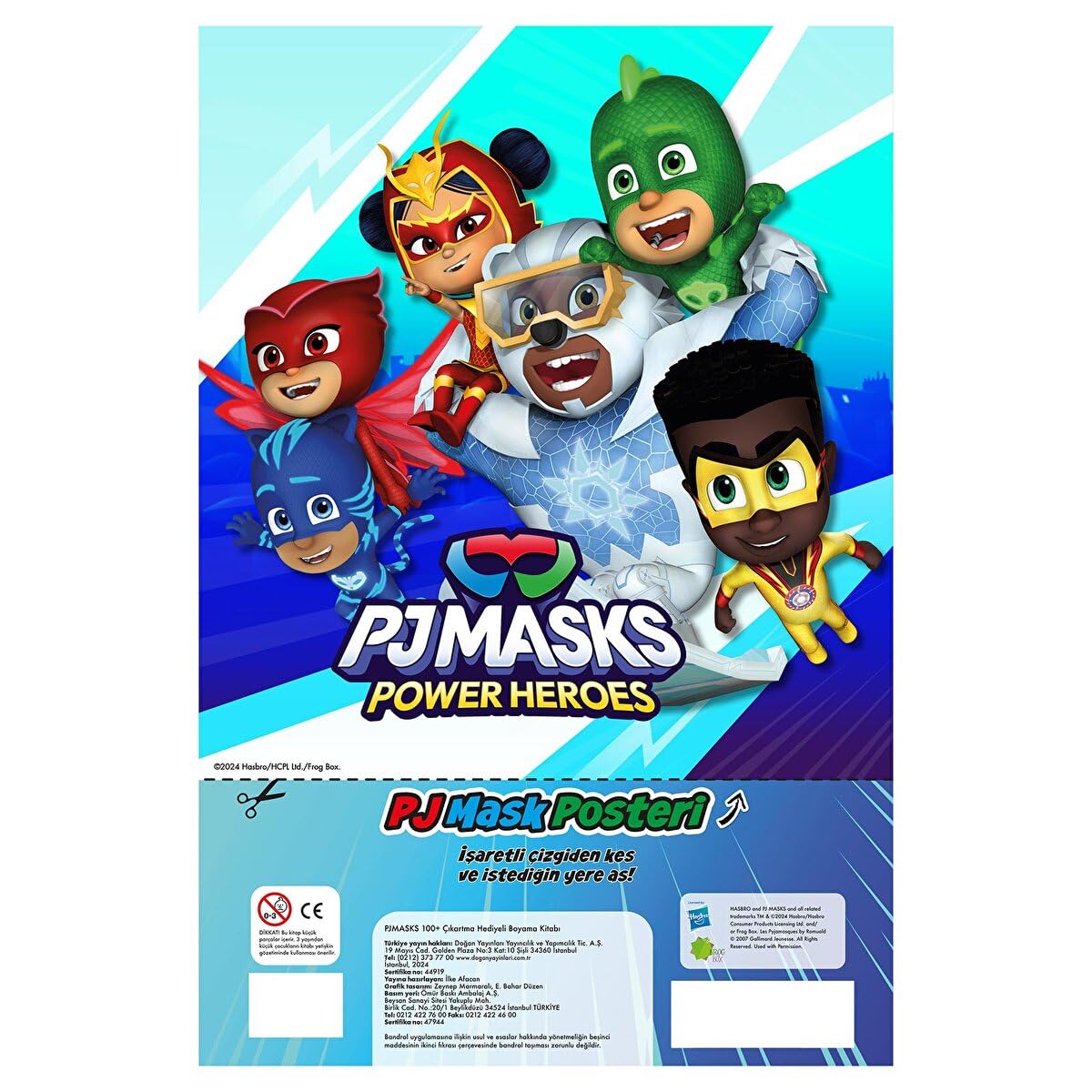 Pj Masks 100+ Çıkartma Hediyeli Boyama Kitabı