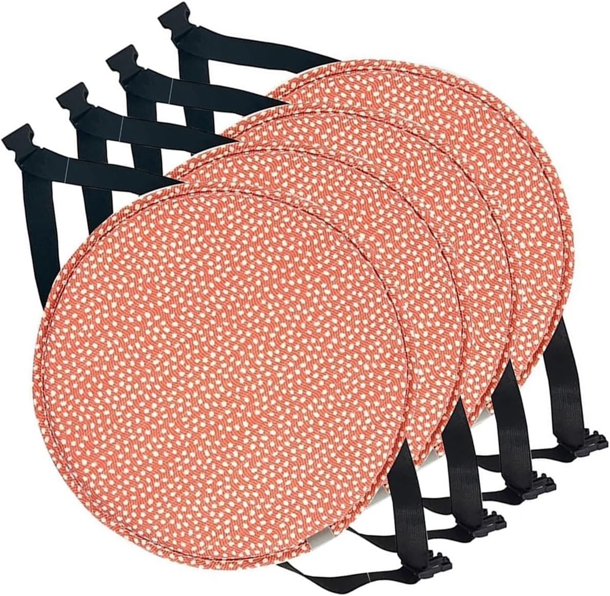 BLLMTEAR Round Seat Cushion with Ties Breathable Stool Cushion Cover Tatami Cushion Pillow Kitchen, Home, Office Chair Pads with Ties(6,4pc:33cm/12.9in) — image 1