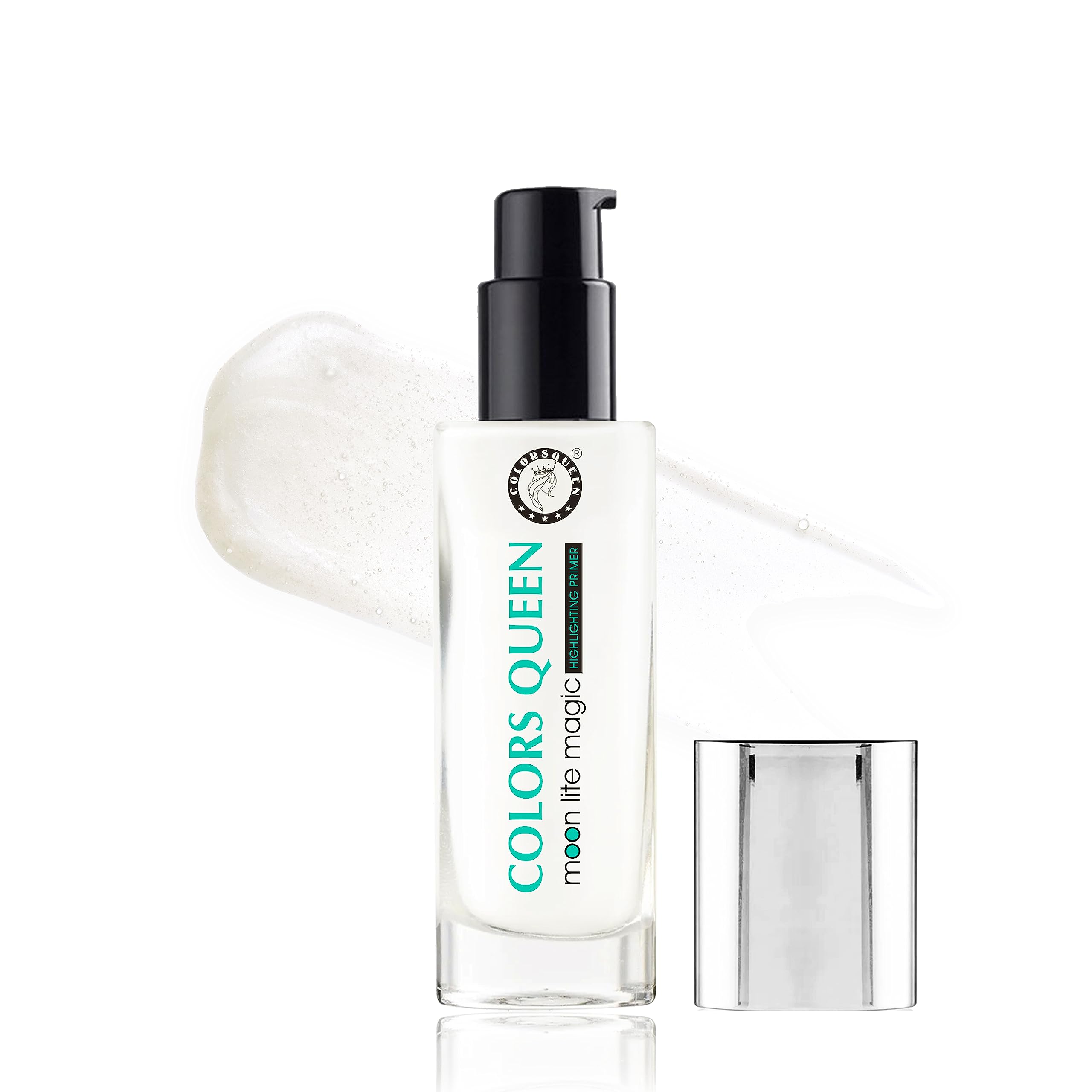 Colors Queen Moon Lite Magic Highlighting Primer for Face Makeup | Non-Greasy, Long-Lasting & Lightweight Formula | Skin-Hydrating Poreless Primer with Dewy Finish Face Primer – 32 ml (02 - Gold)