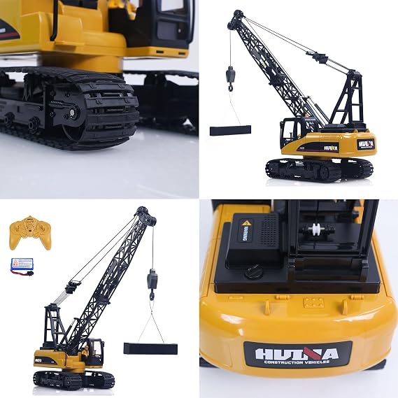 HUINA 572 15CH RC 1/14 Construction Crane Truck Tower Excavator Model Car Hobby Grade Model for Adult