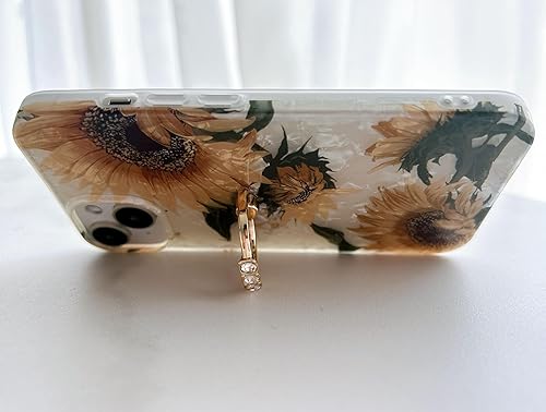 Miniatura 4 de Qokey Funda compatible con iPhone 12, compatible con iPhone 12 Pro de 6.1 pulgadas 2020, funda transparente de flores para mujeres y niñas con