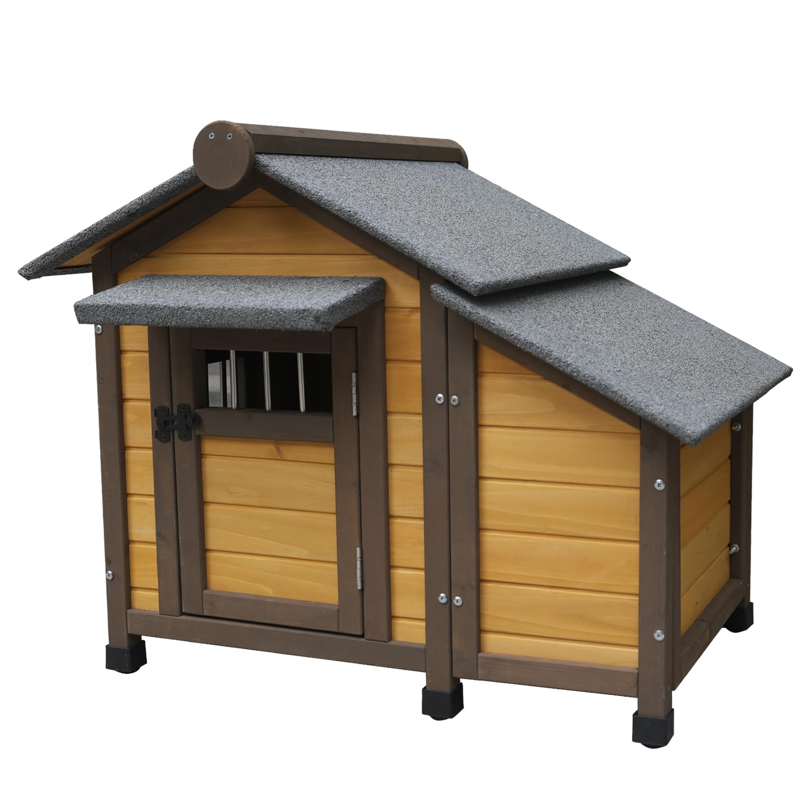 Amazon | OAFNLWU 木製犬小屋 猫小屋 屋外犬舎 ペットハウス 杉材