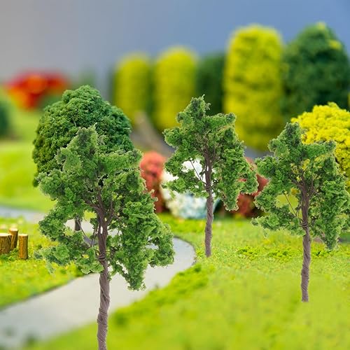 Miniatura 6 de WINOMO 25pcs modelo árboles mini paisaje paisaje arquitectura tren ferrocarril árboles