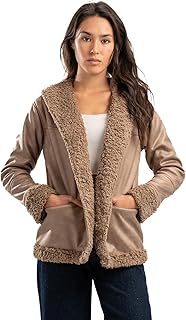 جاكيت جلد مبطن بالفرو للنساء من ايه تي كيه