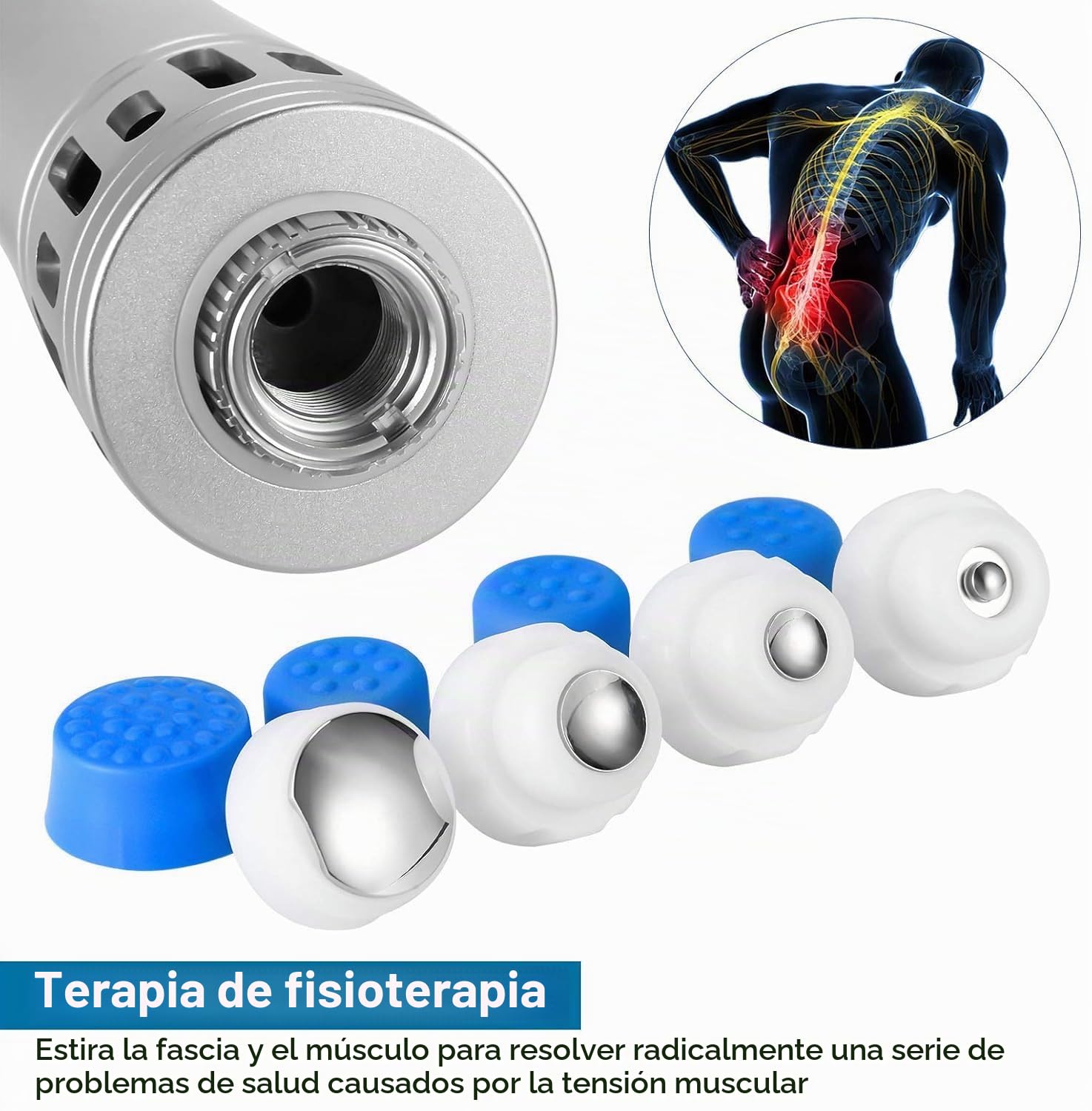 Máquina de terapia de ondas de choque 350W ED Masajeador de alivio del dolor Onda de choque para la disfunción eréctil, Relajación muscular, Tratamiento de la fascitis plantar (CE)