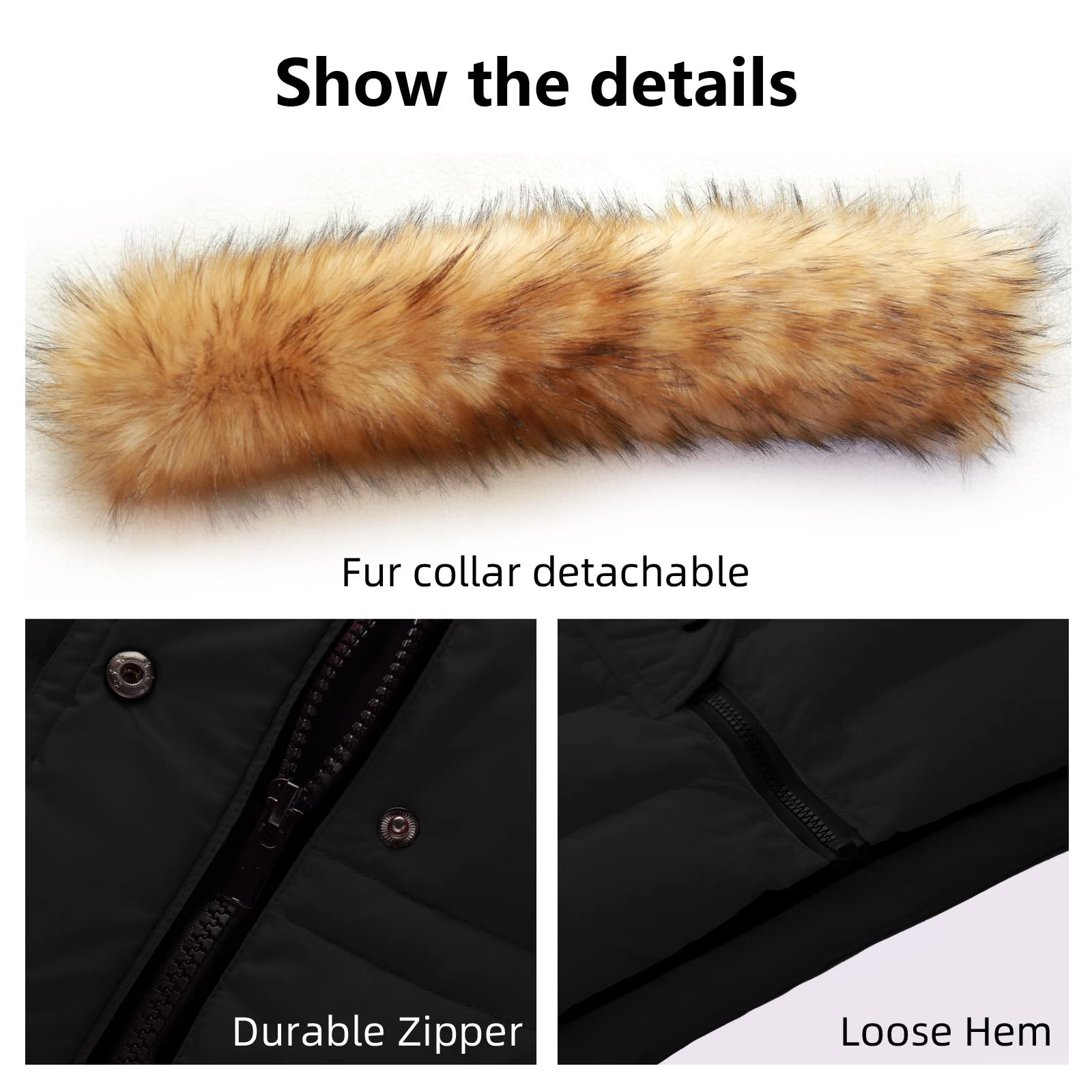 MEILONGER Garçons Filles hiver vestes doudounes enfants Ski vestes à capuche doudoune épais dchneesuit manteau coupe - vent et imperméable