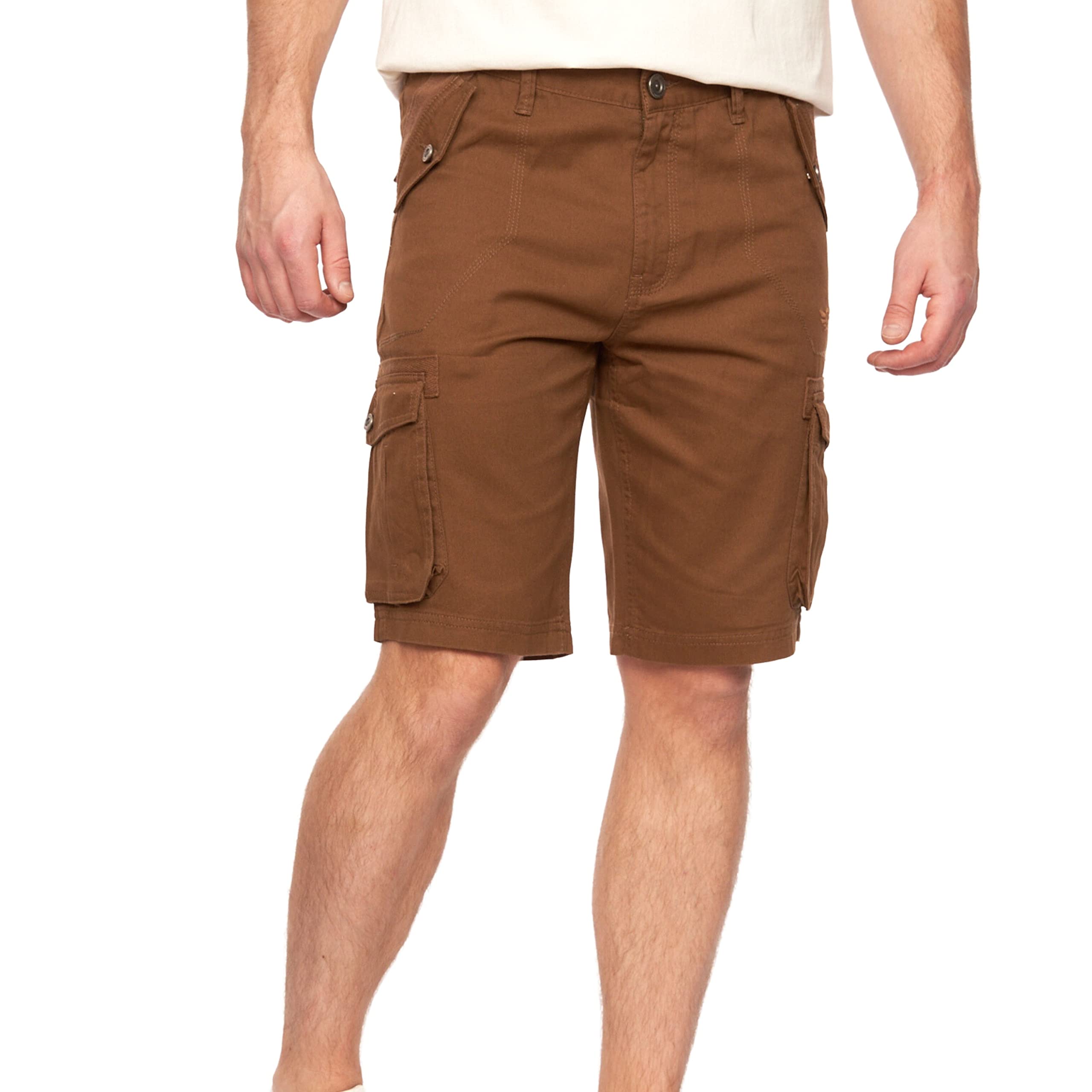 KandorMens Shorts – Men’s Cargo Shorts with Pockets, Combat Chino Short Trousers for Men, Casual Summer Knee Length Shorts UK in 30-38 Waist, for Work, Walking, Hiking