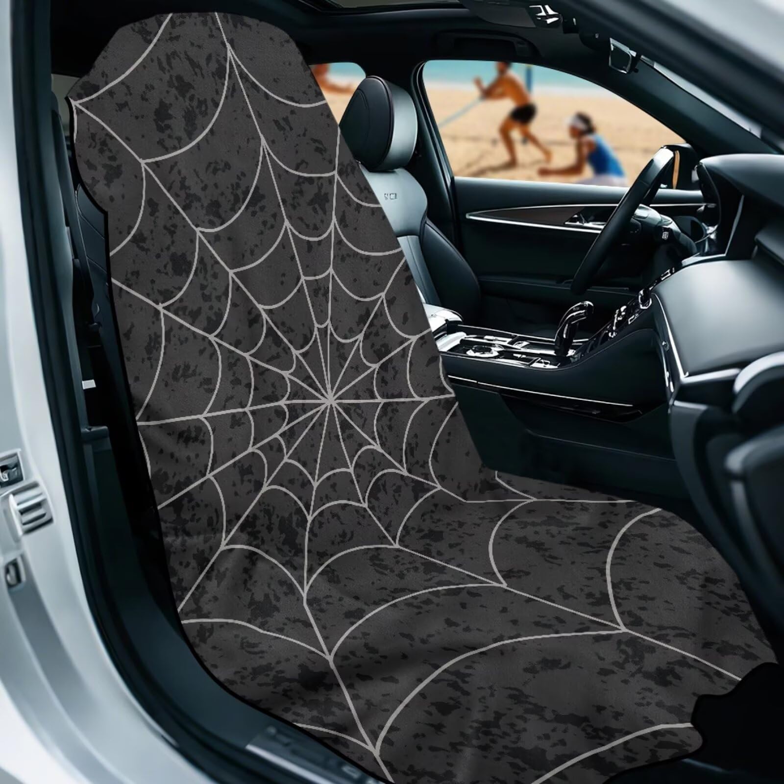 JOAIFO Car Microfiber Towels, Quick-Dry Seat Protector with Storage Bag - Cobweb Automotive Seat Covers for Cars, Trucks, Sedans, SUVs (Beach Towel, Workout Towels, Sports Towel)