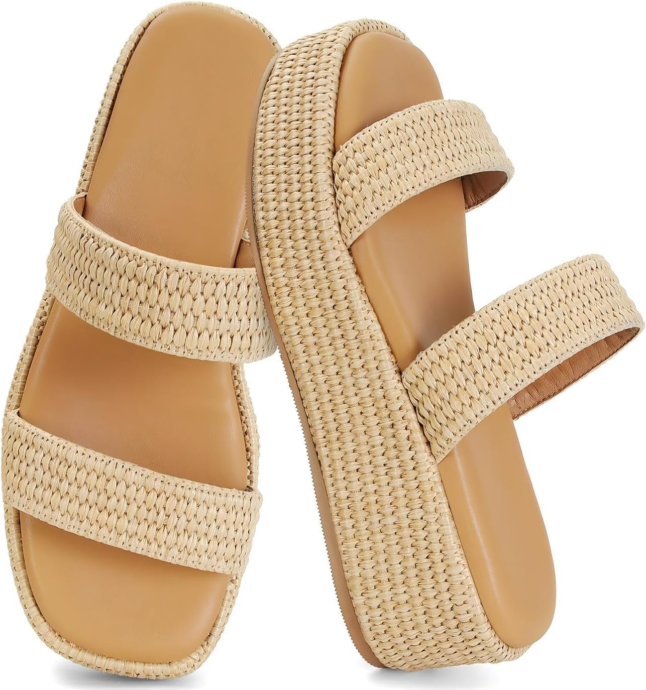Wedge espadrilles slip on sandals for women’s summer comfort.
