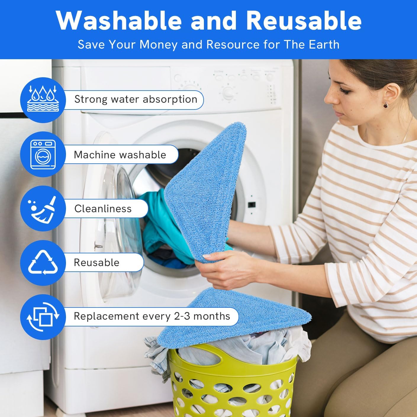 Sgizoku Steamer Mop Pads Attachments for Wagner Steam Cleaner 905e, 915e and 925e - Reusable Steam Replacement Triangular Microfiber Mop Pads for Handheld Steam Cleaner - 4 Pack