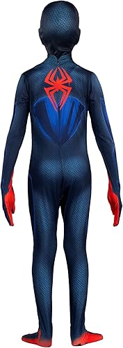 Miniatura 4 de Marvel Miles Morales Spider-Man - Disfraz oficial de Zentai juvenil Spandex elástico con cremalleras ocultas y ranuras para la muñeca