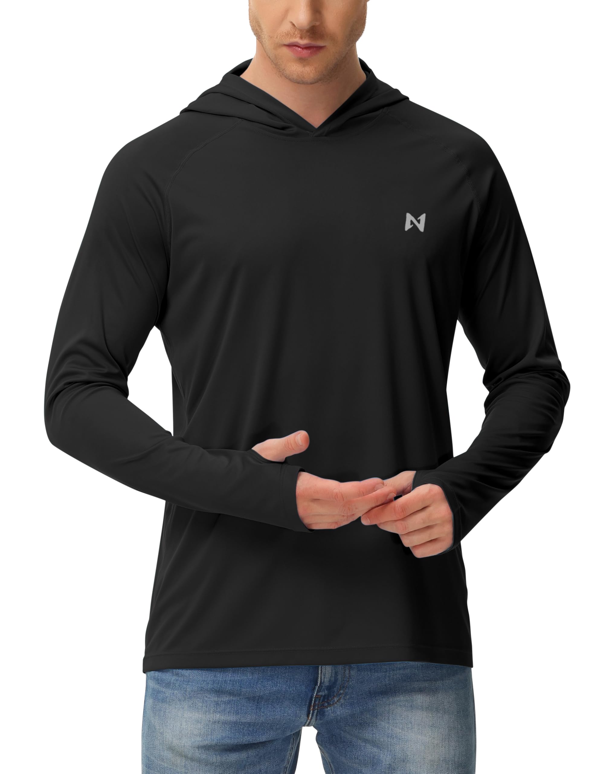 isnowood Sun Shirt UPF 50+ Men's Fishing Shirt Long Sleeve UV Protection Hoodie