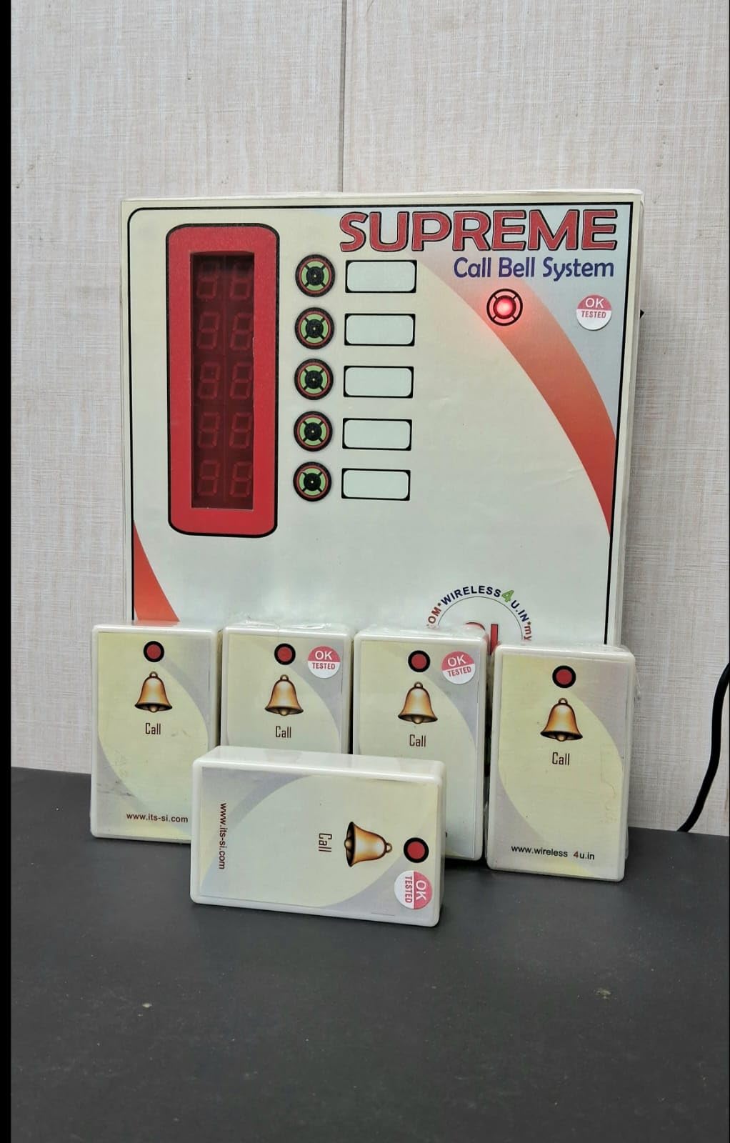 Supreme Wireless 5-User Call Bell System | Attendant, Nurse, Peon, Waiter Call System for Offices, Hospitals, Senior Living, Restaurants-image-32