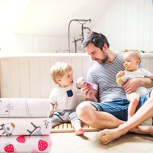 Miniatura 7 de Gihims - Mantas de muselina para bebé, manta grande de recepción de algodón, manta suave para niños y niñas, manta ligera y transpirable, 43.3 x