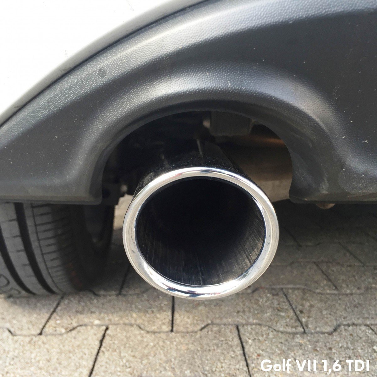 Volkswagen VW Terminale di Scarico, Cromato, 65 mm